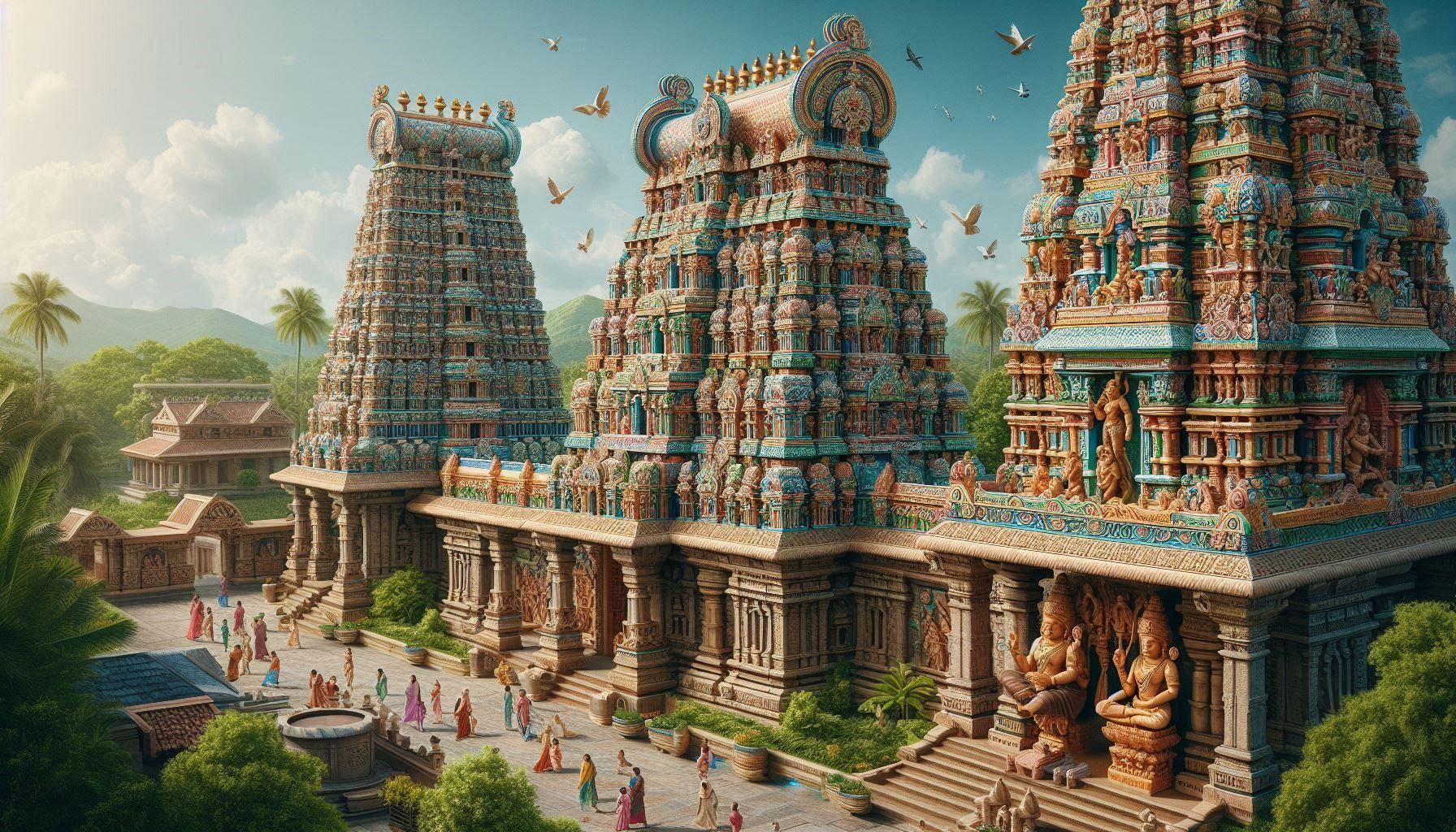 South Indian temple inscription and architecture